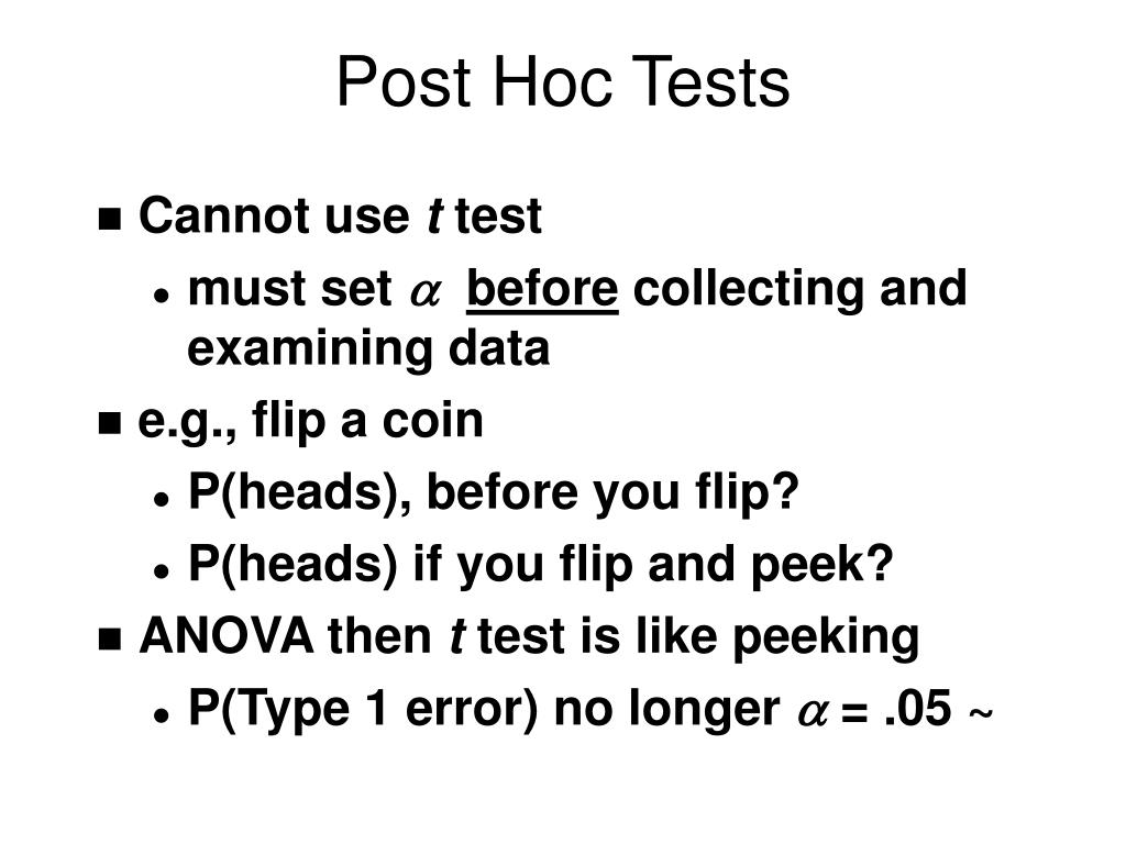 post hoc analysis hypothesis