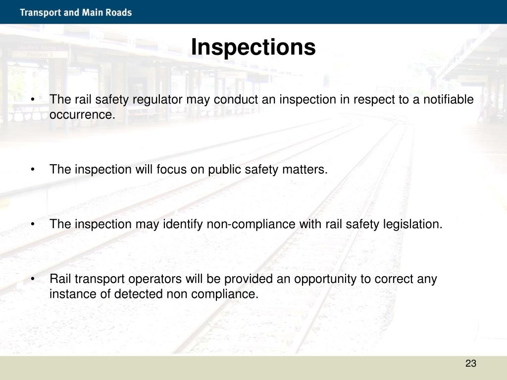 PPT Transport (Rail Safety) Act 2010 Transport (Rail Safety