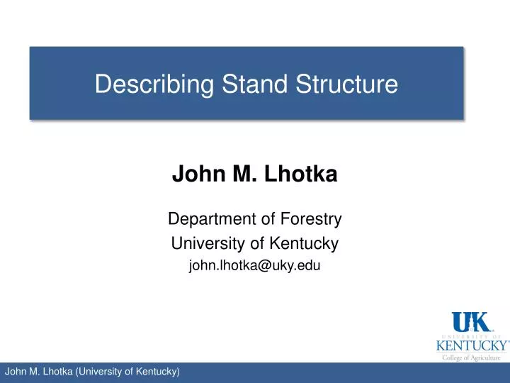 PPT Describing Stand Structure PowerPoint Presentation, free download ID6767194