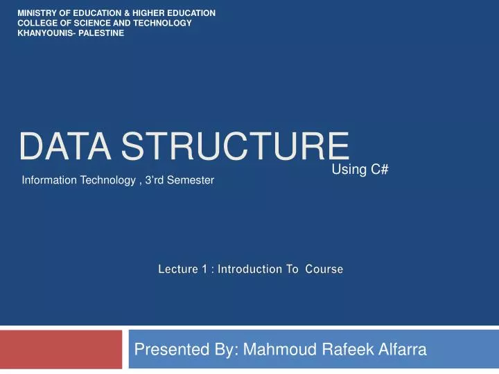 PPT - Data structure PowerPoint Presentation, free download - ID:6767676