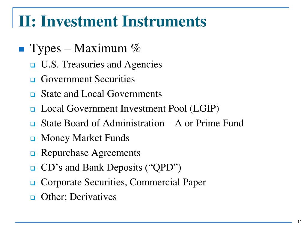 investment instruments