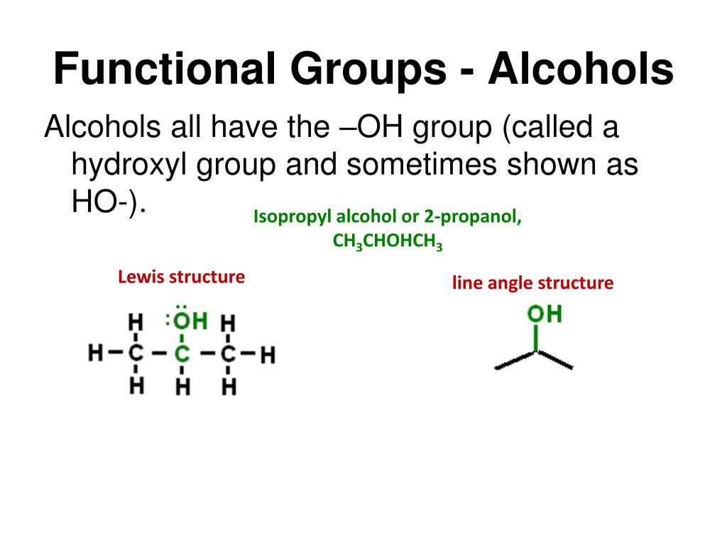 alcohol functional group alcohol functional group
