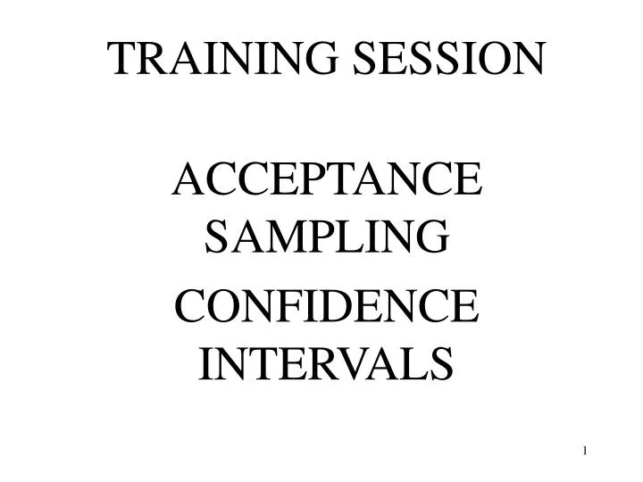 presentation or training session