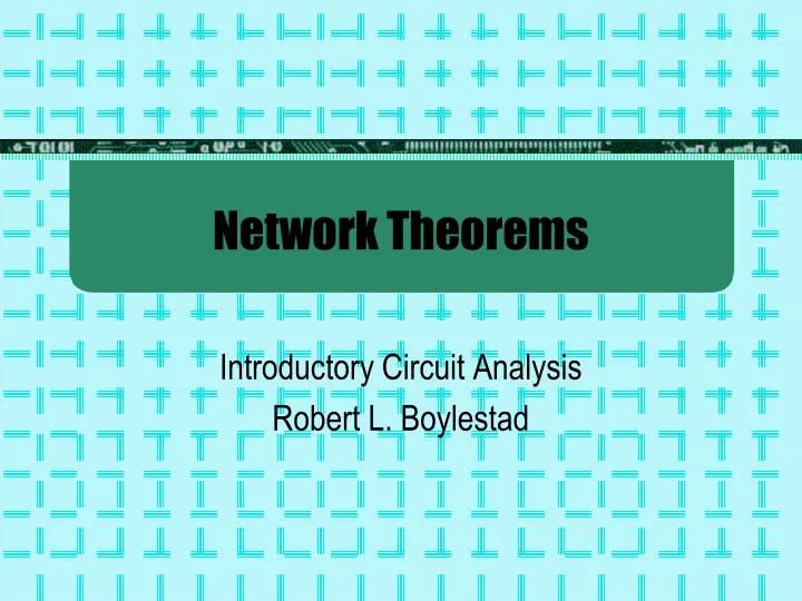 network theorems n.