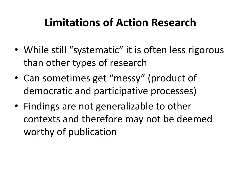 limitations of action research in education