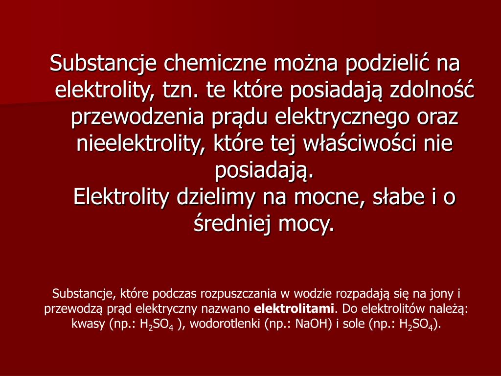 Co To Jest Dysocjacja Elektrolityczna PPT - DYSOCJACJA ELEKTROLITYCZNA SOLI PowerPoint Presentation, free