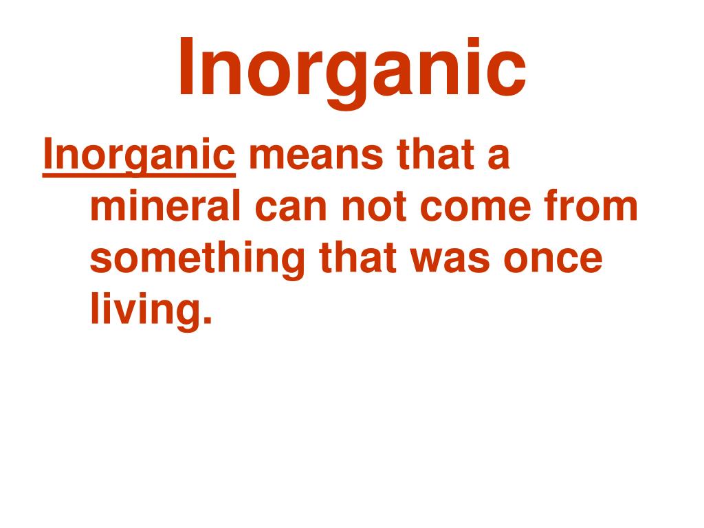 what is inorganic matter what is inorganic matter