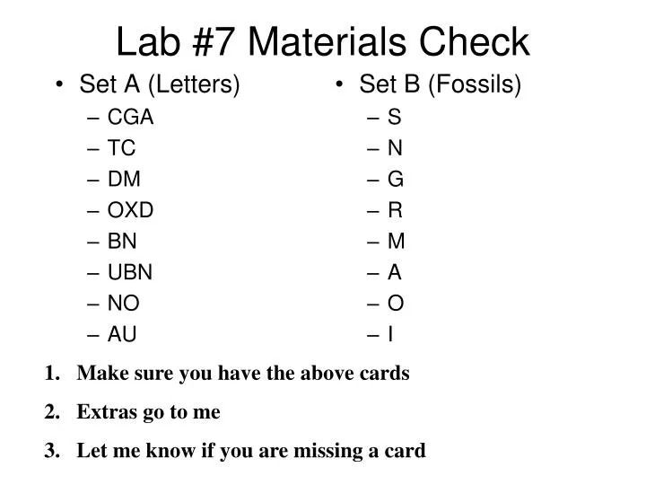 lab 7 materials check n.