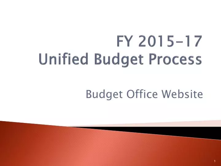 fy 2015 17 unified budget process n.