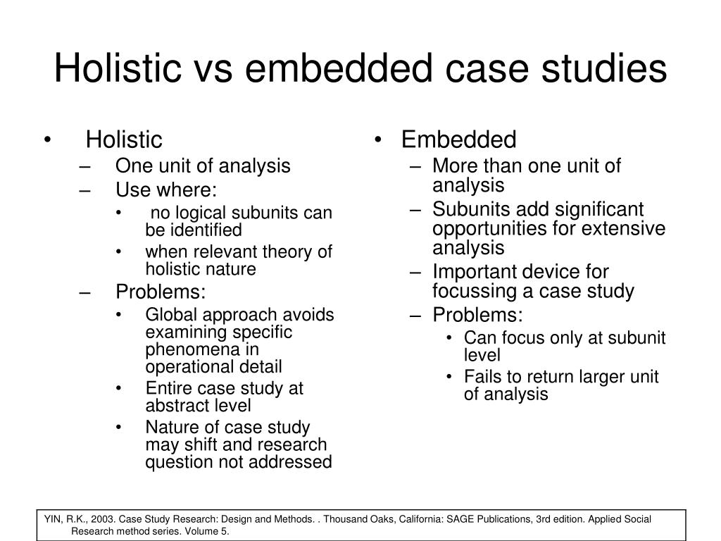 single holistic case study design