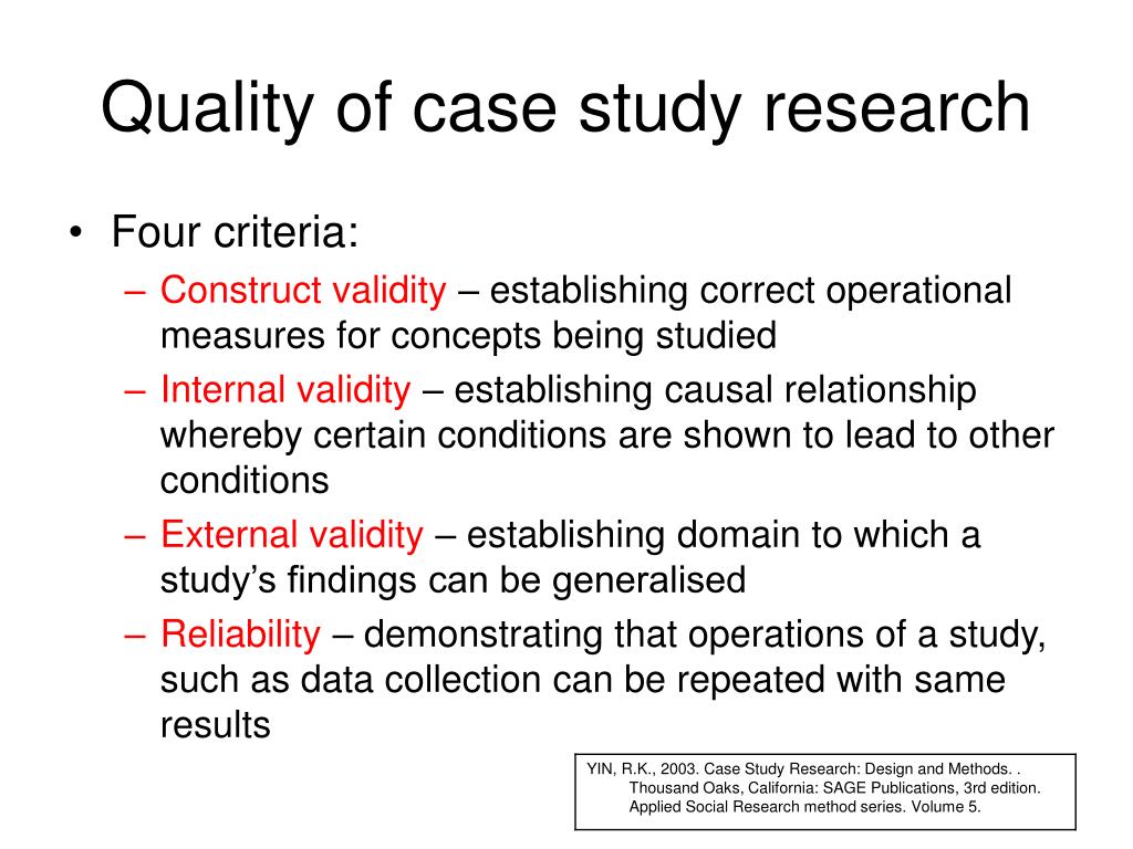 importance of quality case study