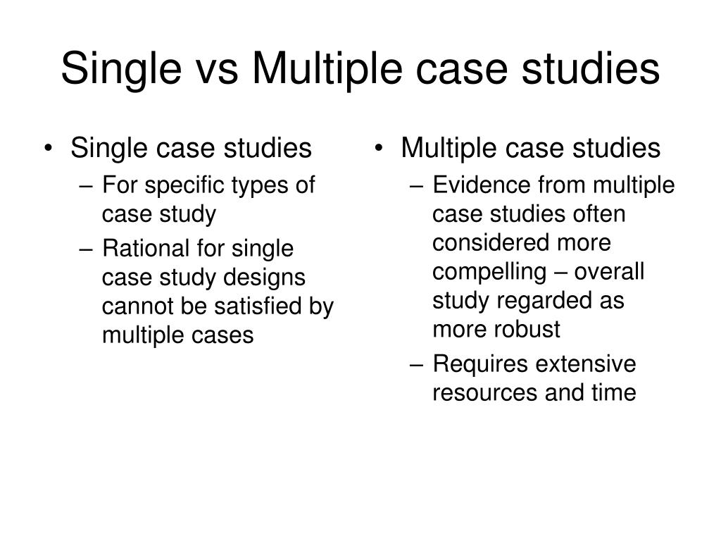 problems with single case studies