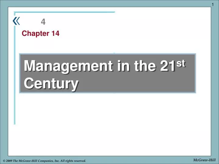 management in the 21 st century n.