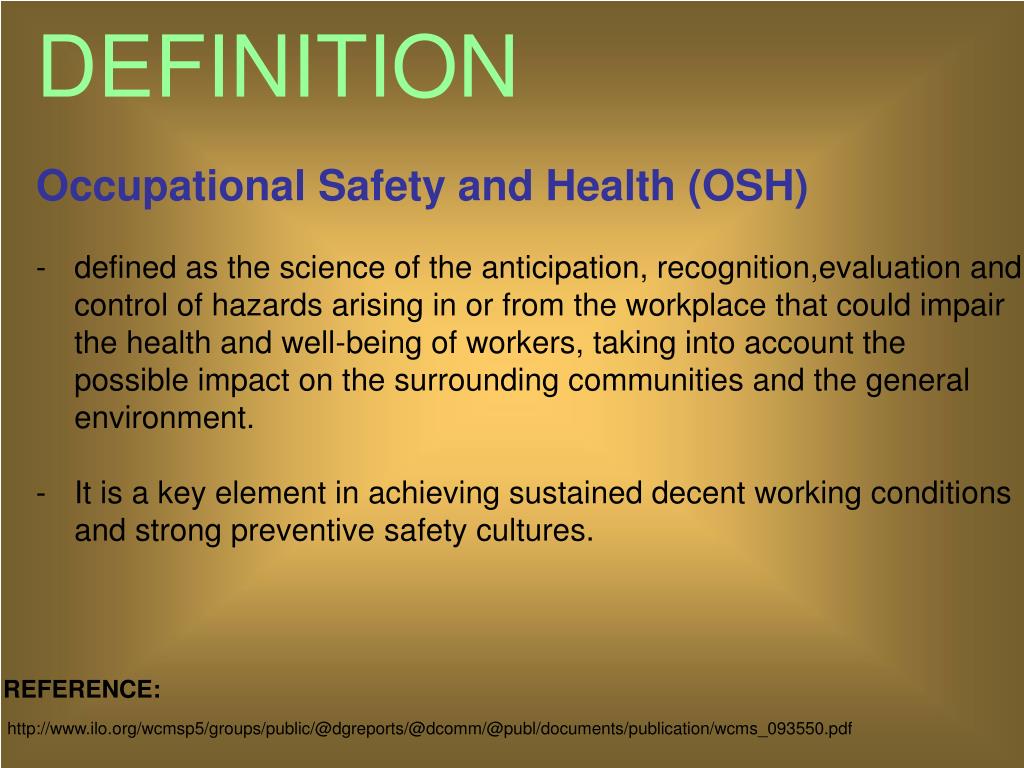 occupational health and safety powerpoint presentation