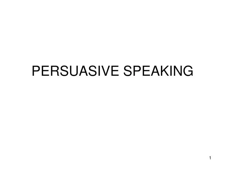 persuasive speaking n.