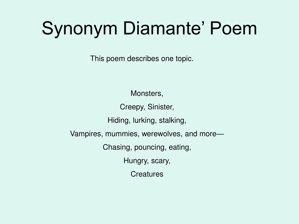 PPT - Diamante’ Poetry PowerPoint Presentation, free download - ID:6774198