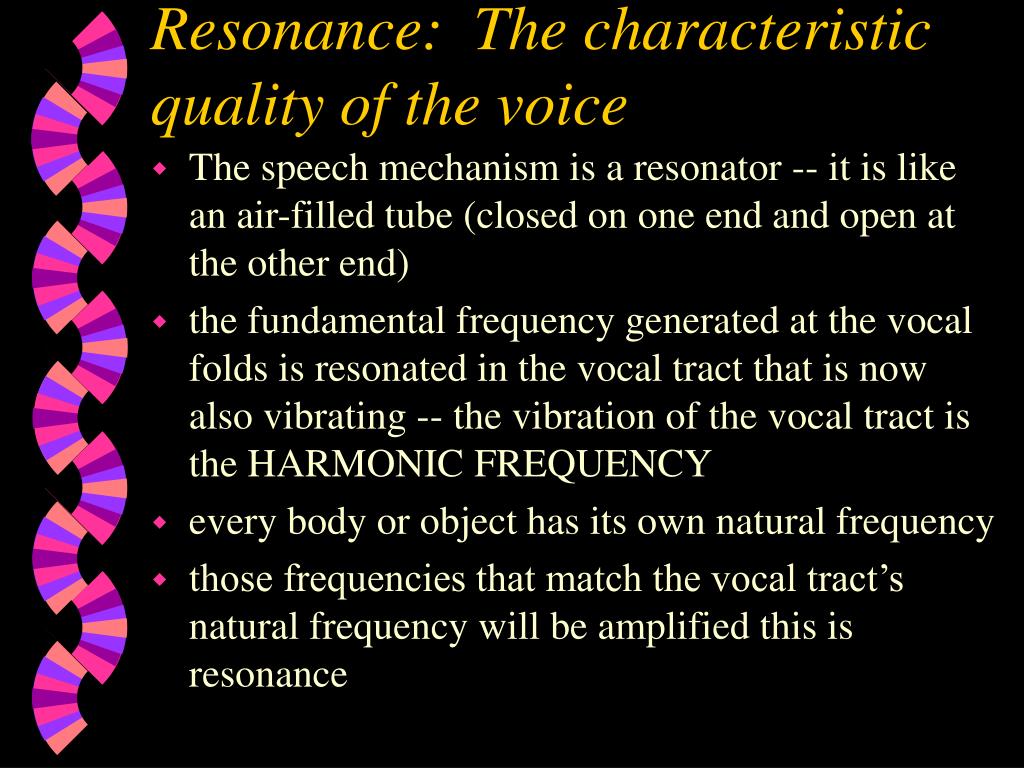 definition speech resonance
