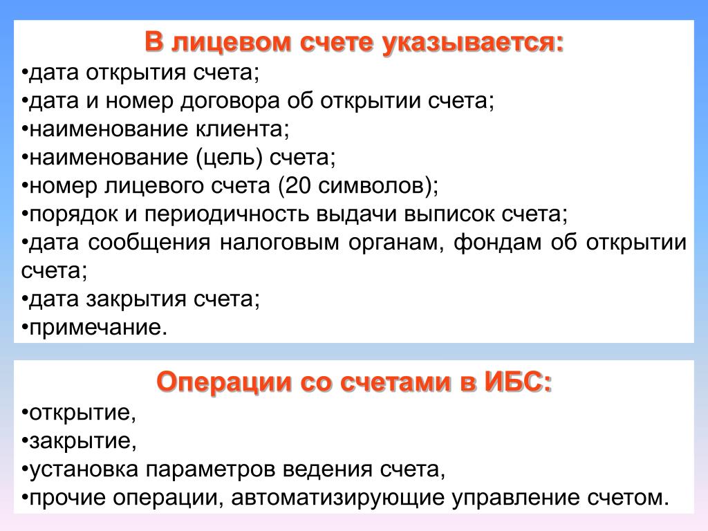 Название лицевого счета