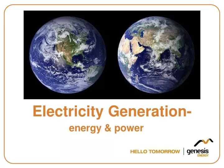 PPT - Electricity Generation- PowerPoint Presentation, free download ...