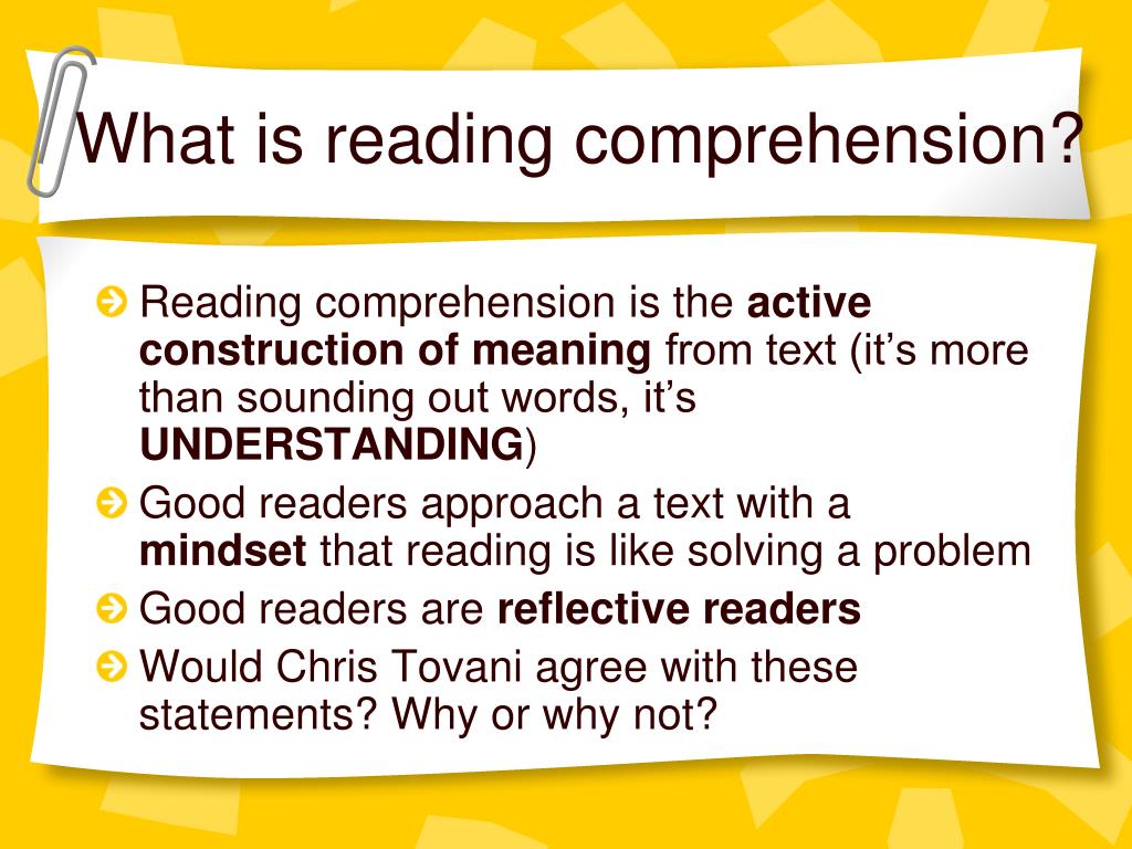 reading comprehension research topics