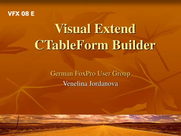 visual extend ctableform builder n.