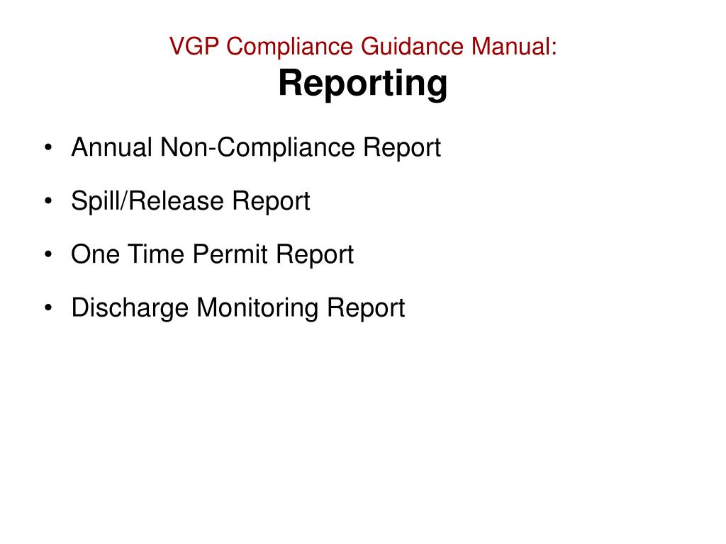 PPT - Vessel General Permit Compliance Guidance Manual Training ...