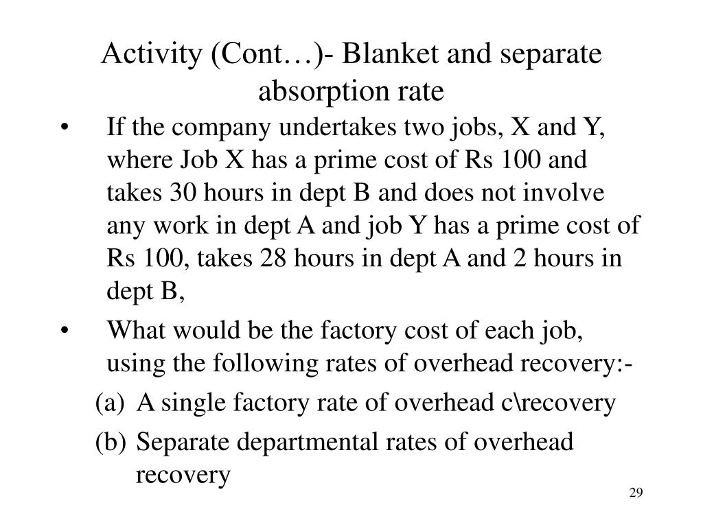 PPT Overheads and absorption costing PowerPoint Presentation, free
