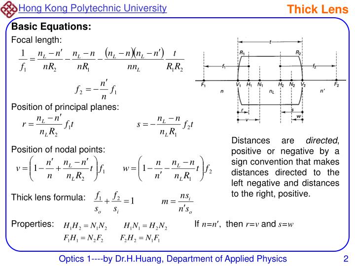 PPT Thick Lens PowerPoint Presentation ID6776428