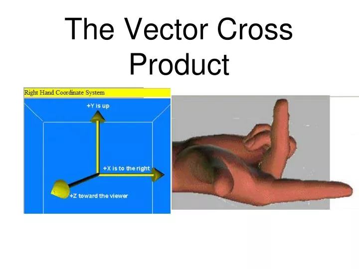 the vector cross product n.
