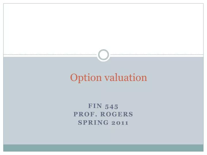option valuation n.