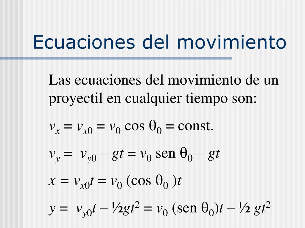 Ecuacion De Movimiento