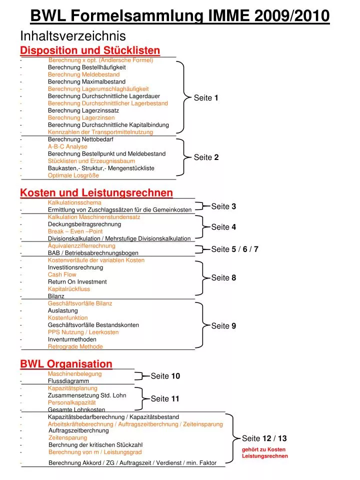 Bwl 2009 11 hausarbeit recht
