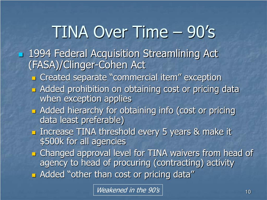PPT The Truth in Negotiations Act (TINA) PowerPoint Presentation