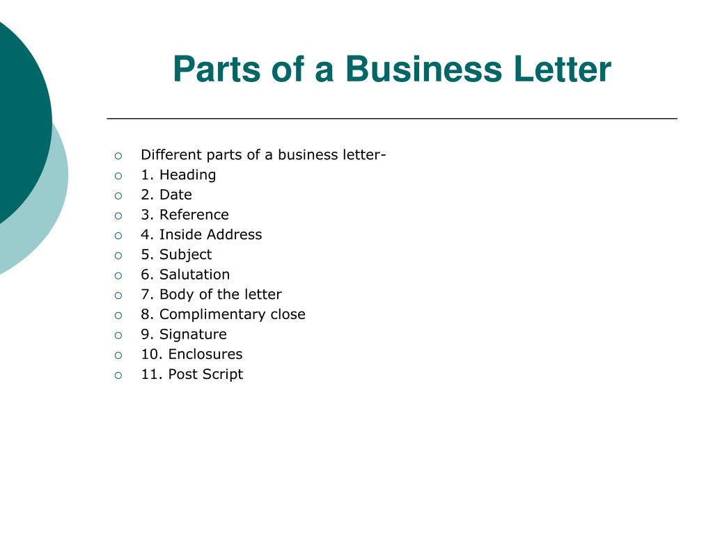 7 Parts Of A Business Letter from image3.slideserve.com
