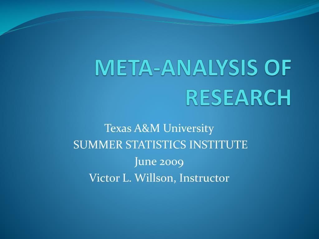 what is meta analysis research method