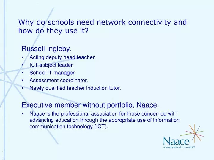 PPT Why Do Schools Need Network Connectivity And How Do They Use It