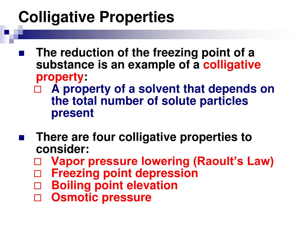 PPT Colligative Properties PowerPoint Presentation, free