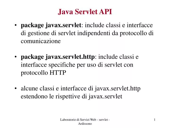 PPT - Java Servlet API PowerPoint Presentation, free download - ID:6782994