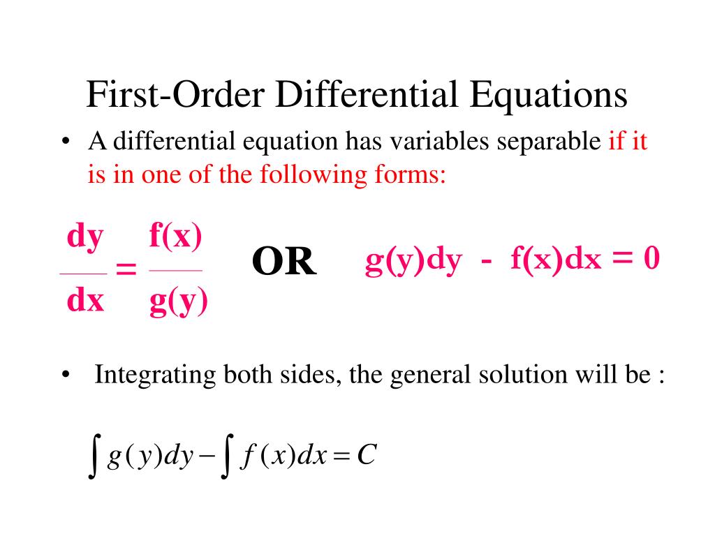 presentation about first order differential equation