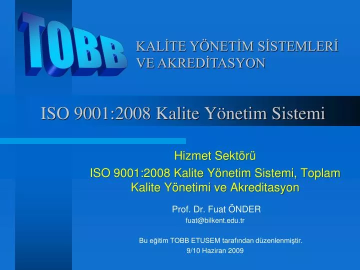iso 9001 2008 kalite y netim sistemi n.