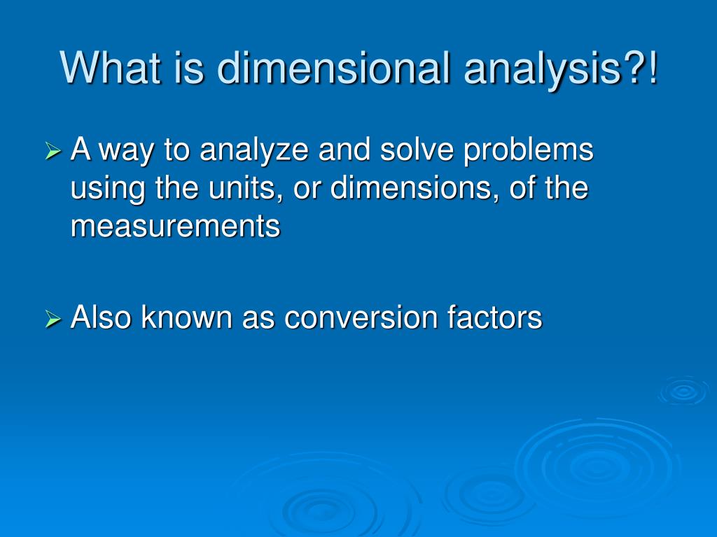 define analysis dimensional