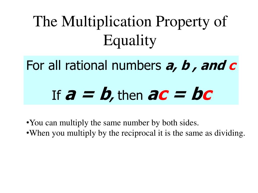 PPT - 3.2 Multiplication Property of Equality (MPE) PowerPoint Presentation  - ID:6788261