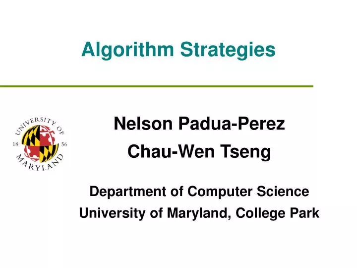 PPT Algorithm Strategies PowerPoint Presentation Free Download ID 