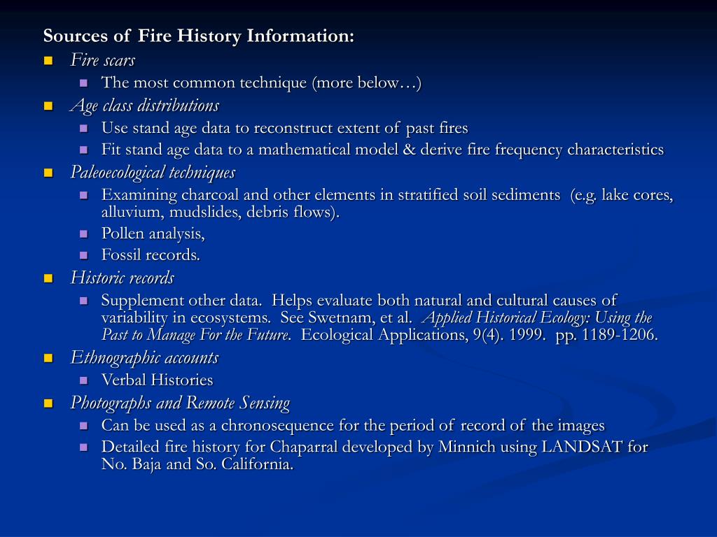 PPT - ESPM 181: Fire History Labs: Fire-Scar Dendrochronology ...