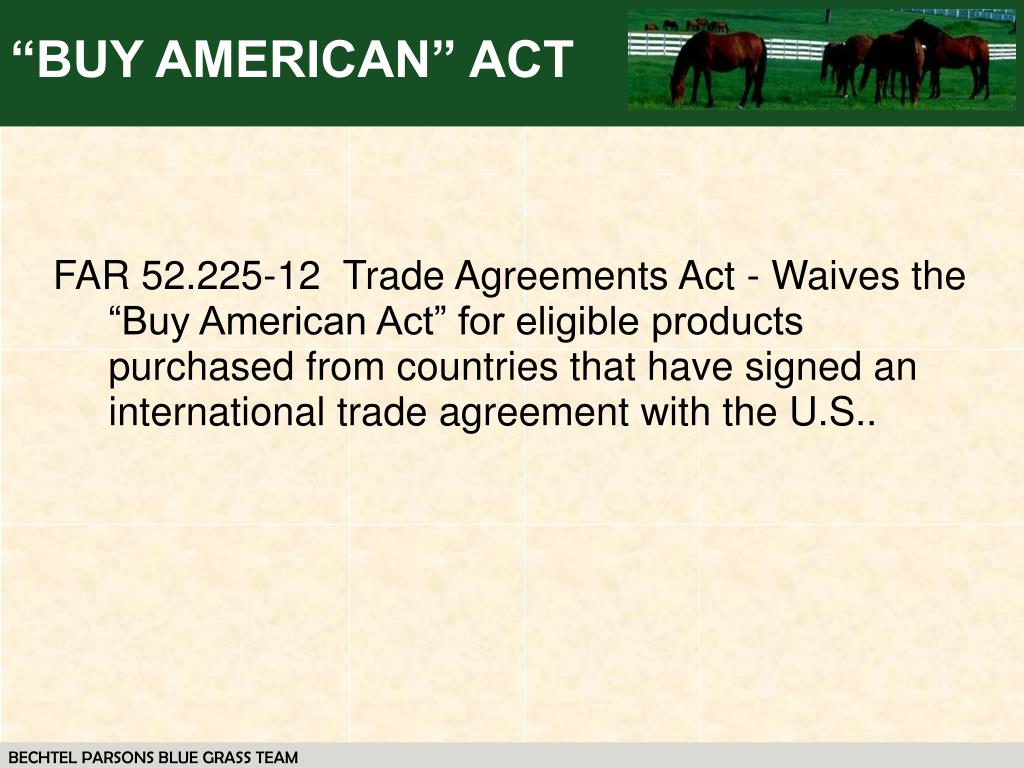 PPT Buy American Act PowerPoint Presentation, free download ID6789080