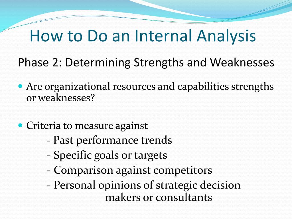 business plan internal analysis