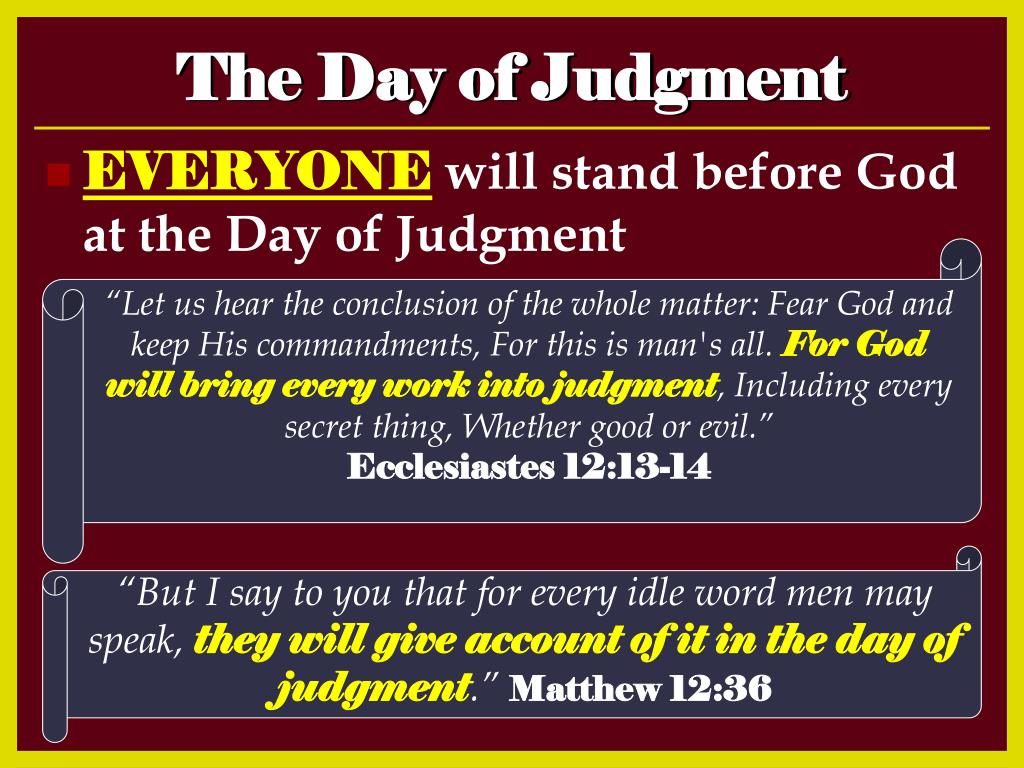 presentation on the day of judgment