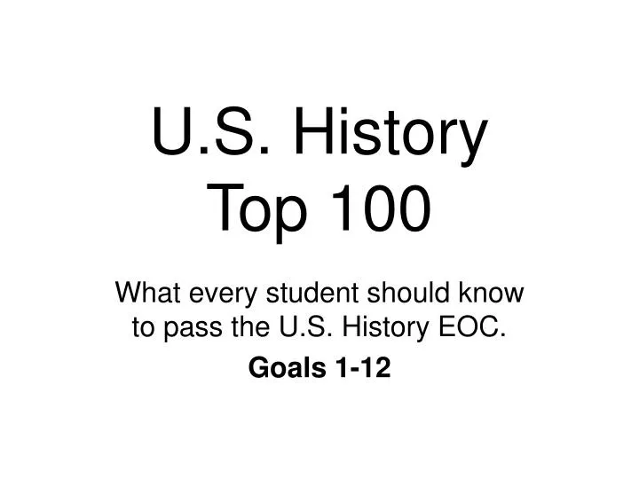 u s history top 100 n.