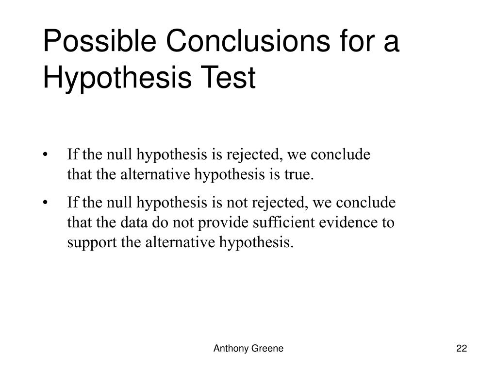 valid conclusion hypothesis