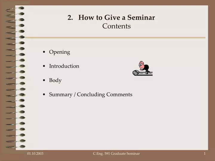 contents of seminar presentation